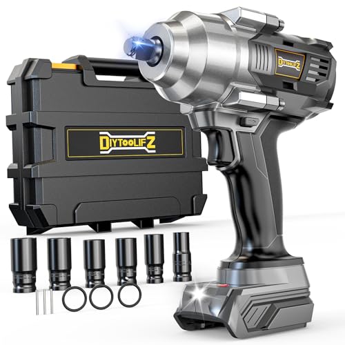 DIYtoolifz Cordless Impact Wrench 1/2" Compatible with DeWalt 20v Battery,