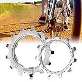 Brrnoo Fahrrad-Kassettenzahnrad 11T/13T, Hochleistungsstahl, Stark und Verschleißfest, Schaltleistung, mit Edelstahlmaterial, für Rennrad und Mountainbike (13T-10S)