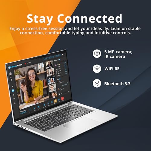 Image of HP EliteBook 845 G11 Laptop, 14 inch WUXGA IPS Touch, AMD Ryzen 7 PRO 8840U, 32GB DDR5, 2TB Storage (1TB SSD+1TB Docking Station Set), Backlit Keyboard, Fingerprint, 5MP IR Camera, Win 11 Pro, Silver