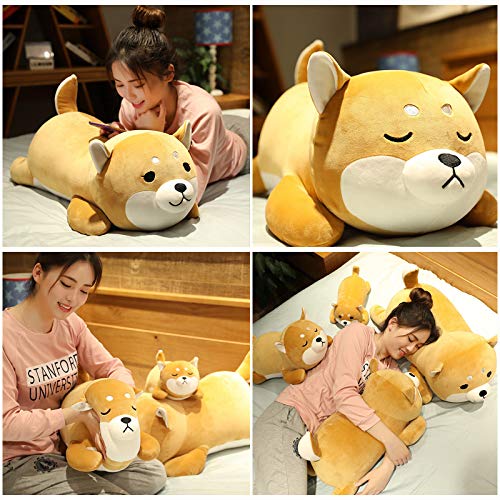 Juguetes de Peluche de Perro Husky Suave Linda Almohada Husky Muñeca de Peluche Cojín de decoración de sofá para niños Regalo de cumpleaños 65cm Gris