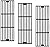 GasSaf 19 3/4 inch Grill Grid Grates Replacement for Chargriller 5050, 3001, 3008, 3030, 4000, 2121, King Griller 3008 5252, Cast Iron Grill Cooking Grid Grates(19-3/4'' x 6-3/4'' Each)(Set of 3)