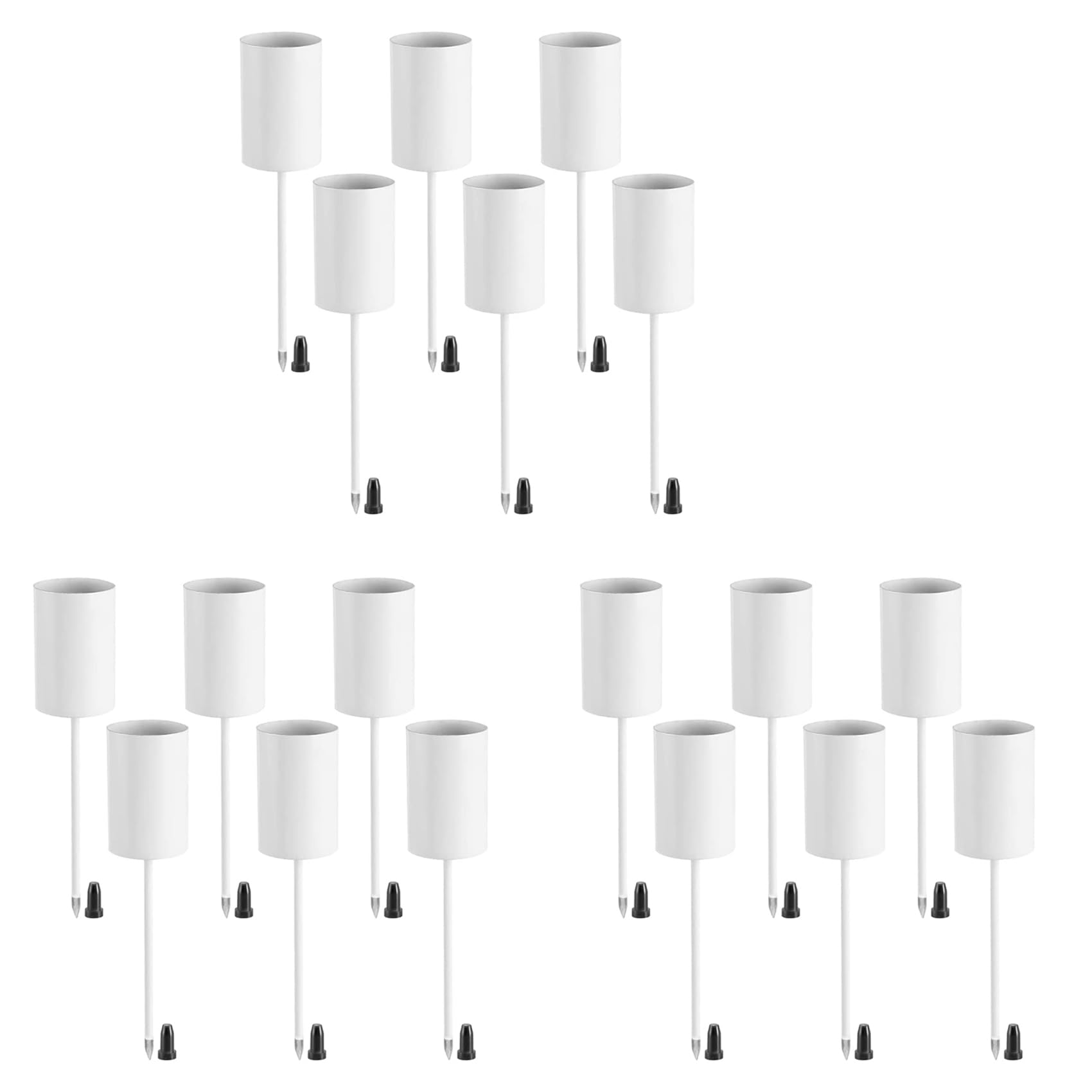 Hndhbfgrt Candle Holders, Advent Wreath, Candle Sticks, Advent Wreath, Candle Holder, Taper Candles with Skewer, 18Pcs White