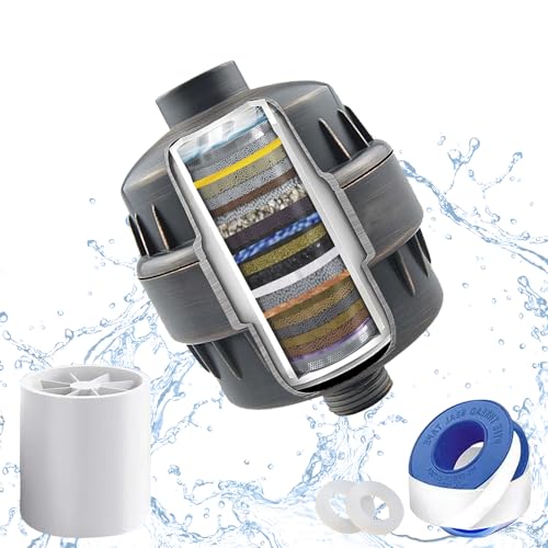 25-Stage Shower Filter- Shower Head Filter for Hard Water, High Output Shower Water Filter for Removing Chlorine and fluoride, Improves the Condition of Your Skin, Hair and Nails 25-Stage Shower Filter- Shower Head Filter for Hard Water, High Output Shower Water Filter for Removing Chlorine and fluoride, Improves the Condition of Your Skin, Hair and Nails