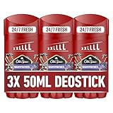 Old Spice Night Panther Deostick für Männer 3x85 ml, 24/7 Frisch bei täglicher Anwendung, lang anhaltender Duft in Parfumqualität, Schutz vor Gerüchen, 0% Aluminiumsalze, unsichtbar auf Schwarz & Weiß