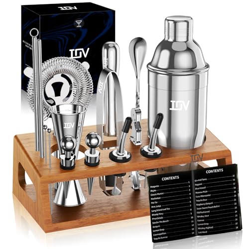 IOV Cocktail Shaker Set Bartender Kit with Stand | Bar