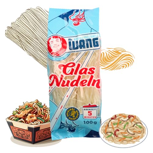 Mr. WANG Asia - Fideos de cristal (36 x 100 g, sin gluten, preparación rápida, ideal para ensaladas, sopas y sartenes)