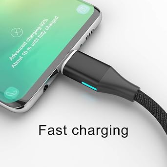 N. NETDOT Magnetic Charging Cable, Gen10 Nylon Braided 2-in-1Magnetic Phone Charger Compatible with USB-C and Micro-USB Devices (3 Pack,1ft/3.3ft/5ft)