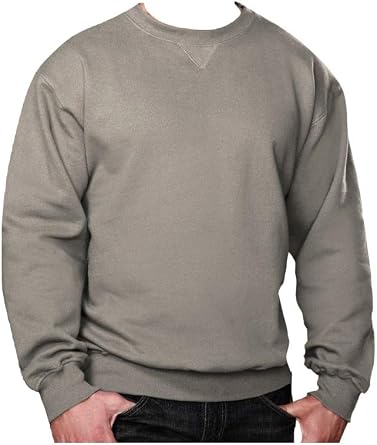 Falcon Bay Big and Tall Beefy Fleece Crewneck Sweatshirts to Size 10X in Black, Navy, and Grey