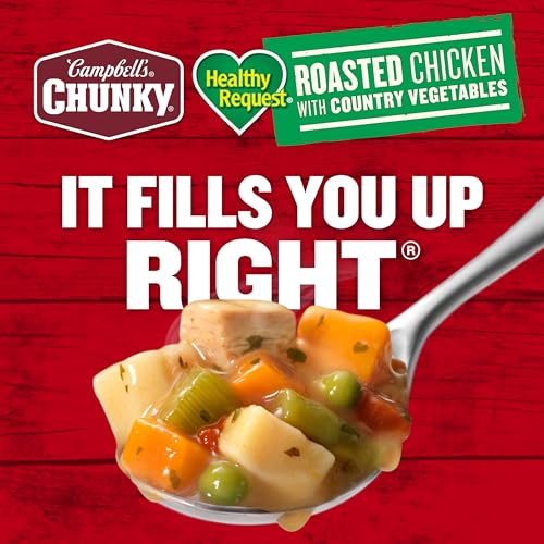 Image of Campbell's Chunky Healthy Request Soup, Roasted Chicken Soup with Country Vegetables, 18.8 Oz Can (Pack of 6)