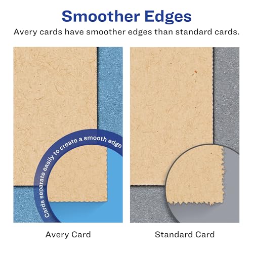 Avery® Printable Round Business Cards, Sure Feed® Technology, 2" Diameter, Kraft Brown Cardstock, Print-to-the-Edge, Laser/Inkjet Cards, 120 Total by Avery - Used condition - Image 7