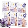 Epielle Relaxing Foot Mask 6 Pairs, Soften and Restore with Melatonin & Lavender Extract, Deep Moisturizing Socks for Dry, Cracked Feet, Self Care Gifts for Women, Spa Kit, Stocking Stuffers