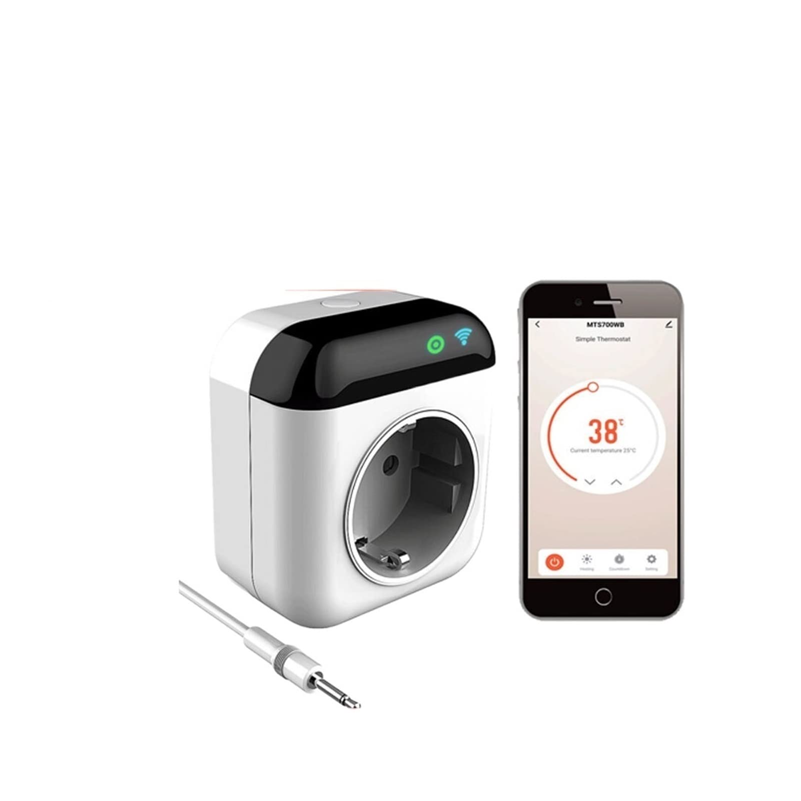 Termometro da interno igrometro digitale Termostato riscaldante WiFi Smart Termostato caldo Termostato Termostato Temperatura Temperatore Lavoro Con display LCD(Wifi thermostat UK)