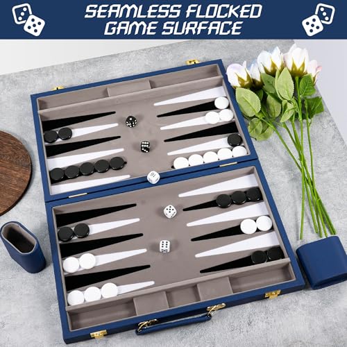 Froggod Backgammon de Viaje 15 Pulgadas Azul Oscuro miniatura 3