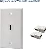 Jack Keystone HDMI, (2 Unidades) Inserto Keystone Acoplador HDMI Hembra a Hembra Ángulo 90 Grados Bañado en Oro para Paneles Conectores de Placa de Pared - Blanco 7