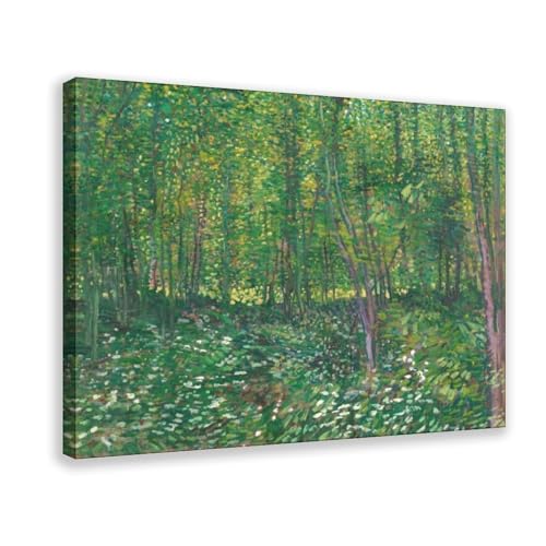 Impression sur toile Van Gogh Arbres et sous-bois cadre 30x45 cm