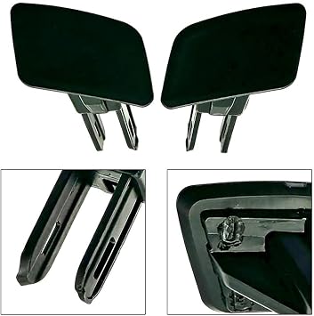 Front Headlight Washer Nozzle Covers Left And Right Compatible With For JEEP-Grand For-CHEROKEE 2016-2021, High Strength Black PP Auto Lighting Accessories