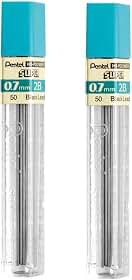 Pentel Grafite Hi-Polymer 0.7mm 2B com 2 Tubos SM/50-2B