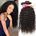 Longqi Beauty Unprocessed Brazilian Curly Virgin Hair 3 Bundles Remy Brazilian Sexy Curly Weave Human Hair Extensions (16 18 20inch, Natural Color)