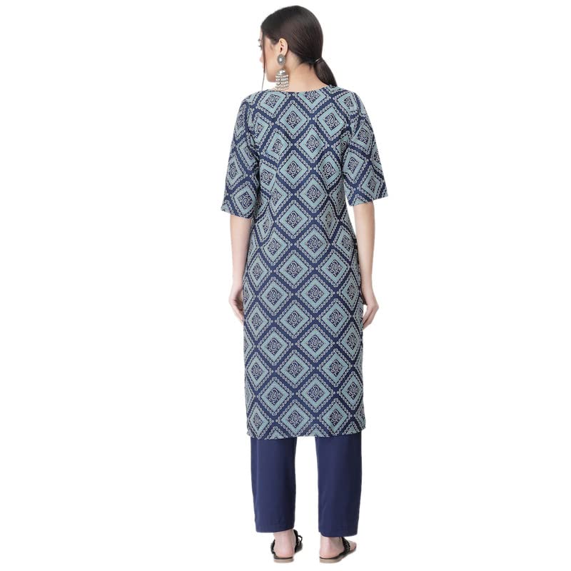 Image of Pinkmint Kurta for Women Different Digital Printed Crape Kurti Casual Wear Regular Fit Kurta