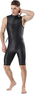LNNXSZ Tneopreno Hombre Traje De Neopreno Corto De 2 Mm For Hombre, De Una Pieza, Sin Mangas, Color Negro, For Buceo, Surf, Esnórquel, Traje De Baño De Invierno(L)