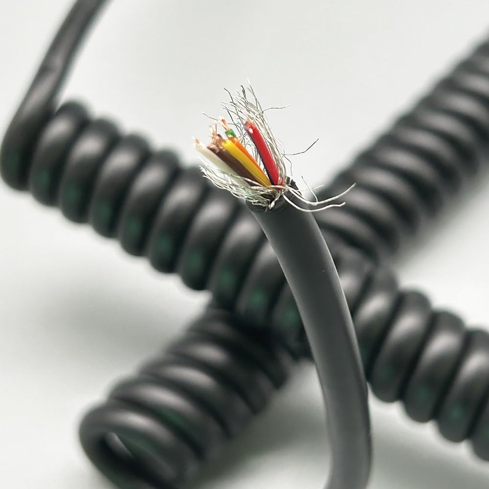 przewód elektryczny, 6/8/9C 0.2/0.3/0.5mm Sprężynowy Kabel Spiralny