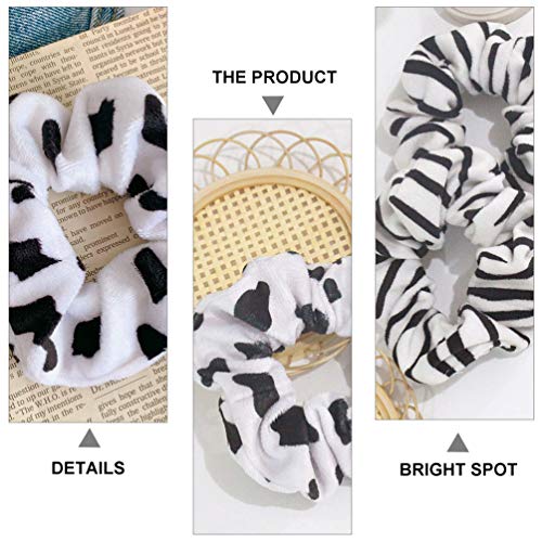 TENDYCOCO 6 peças de elásticos para cabelo de pelúcia, elásticos para cabelo, cordas de cabelo de ze