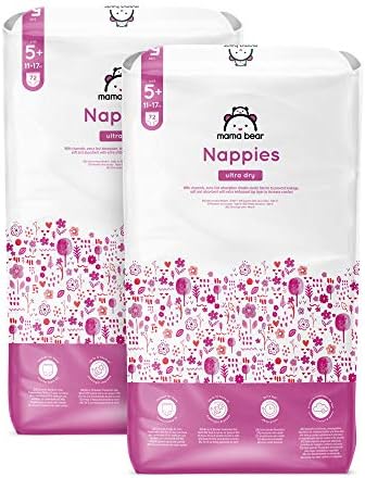 Amazon Brand - Mama Bear - 70 Ultra Dry Nappies - Size 6 (15+ kg)