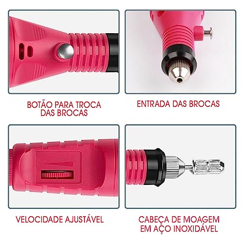 Kit Unhas Em Gel alongamento Cabine Sun + Lixadeira