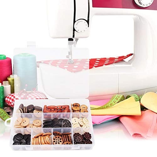 Assorted Wooden Buttons, 120Pcs Wooden Handmade Buttons, Wooden Sewing Buttons Art Diy Craft Supplies With Box #TOP7