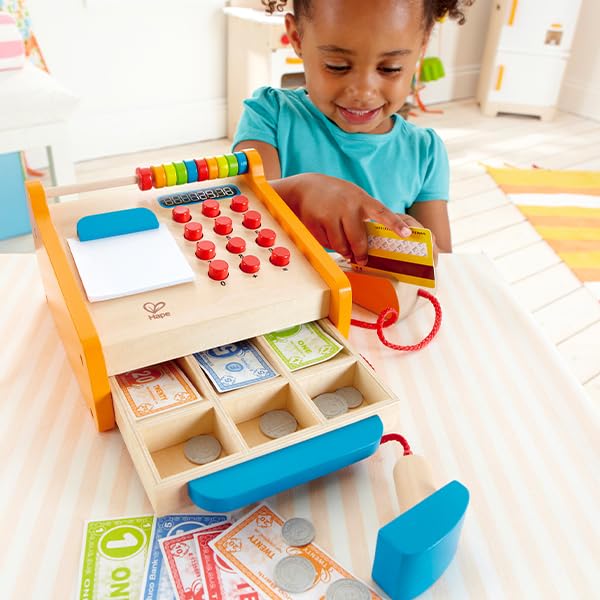Caisse enregistreuse en bois durable Hape au design épuré pour chambre d'enfant - 2