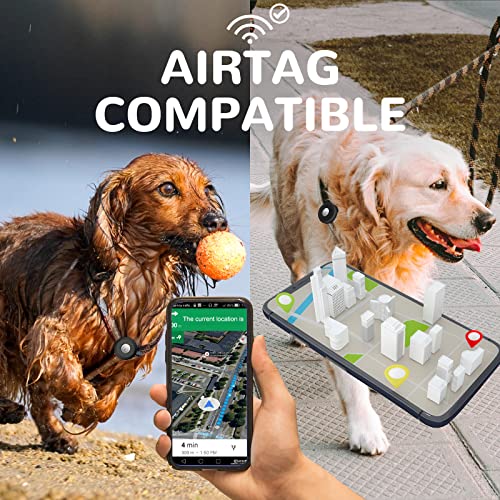 Suporte de Airtag para coleira de cachorro, capa protetora CAISATEQ de silicone para Apple AirTag pa