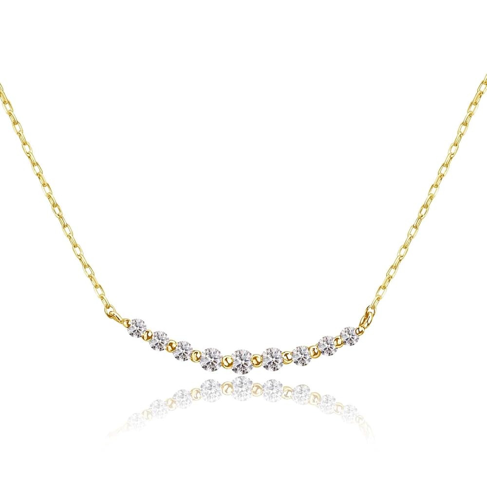 Amazon | [ララクリスティー] ダイヤモンド ネックレス 0.1ct