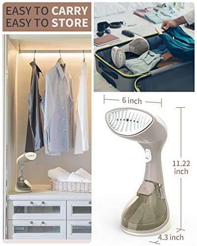 [2023 Upgrade] Omaiga 1200W Steamer For Clothes, 270Ml Large Detachable Water Tank, Handheld Clothes Steamer With 20G/Min Strong Penetrating Steam, 25-Sec Fast Heat-Up, Fabric Wrinkle Remover With Brush, Travel Garment Steamer With Non-Stick Soleplate #TOP3