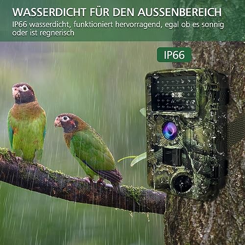 HAZA Wildkamera,58MP Full HD mit 32G Speicherkarte Bewegungsmelder Nachtsicht 2-Millionen...