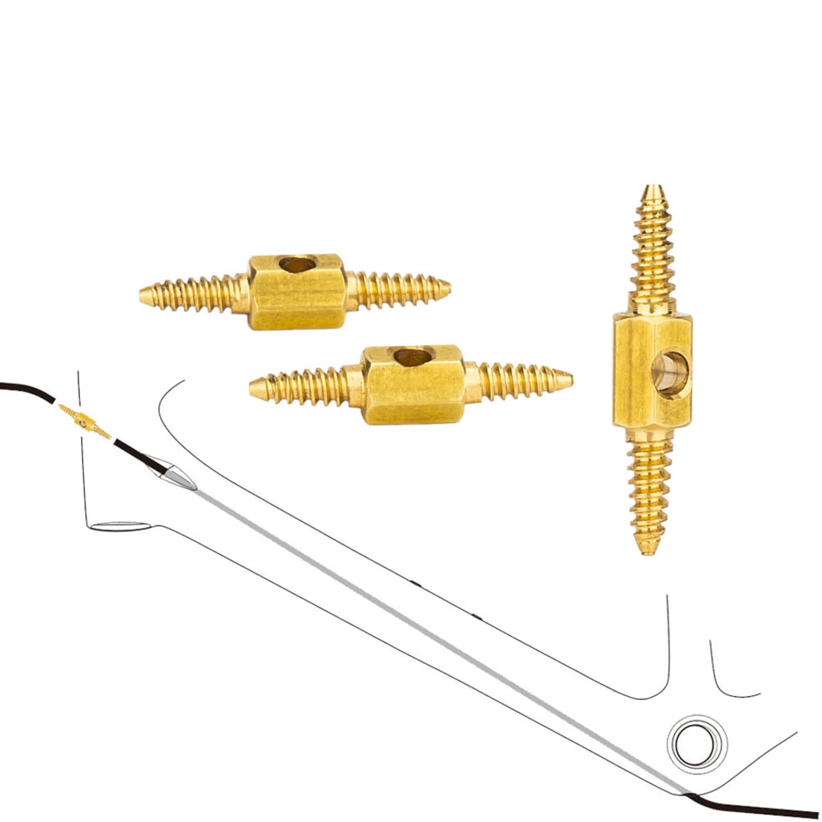 2/4 piezas de herramientas de enrutamiento de cables internos para bicicletas de carretera, cable de freno, manguera hidráulica, conector adaptador de enrutamiento