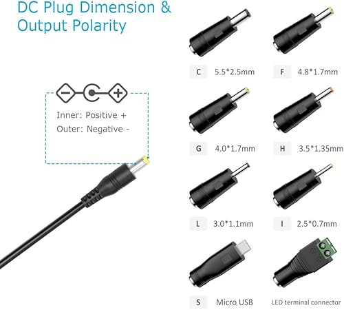 Miniatura 2 de Belker 5V 2A 1.5A 1A Adaptador de CA Cargador de pared Fuente de adaptador de corriente para TV Box Tablet Router Más dispositivos 5V