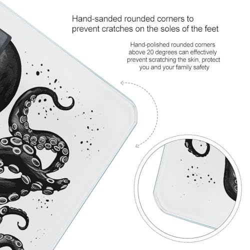 Báscula digital Classic Black Octopus para baño miniatura 4