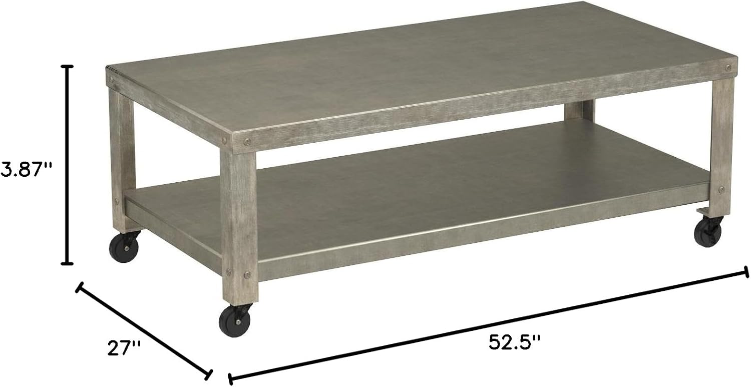 Ashley Furniture Signature Design - Hattney Coffee Table - Cocktail Height - Rectangular - Gray