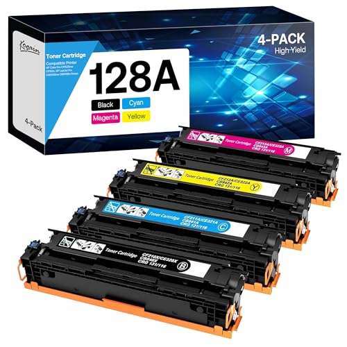 Toner 128A haut rendement pour HP LaserJet Pro CM1415fnw pack CE320A CE321A impression durable