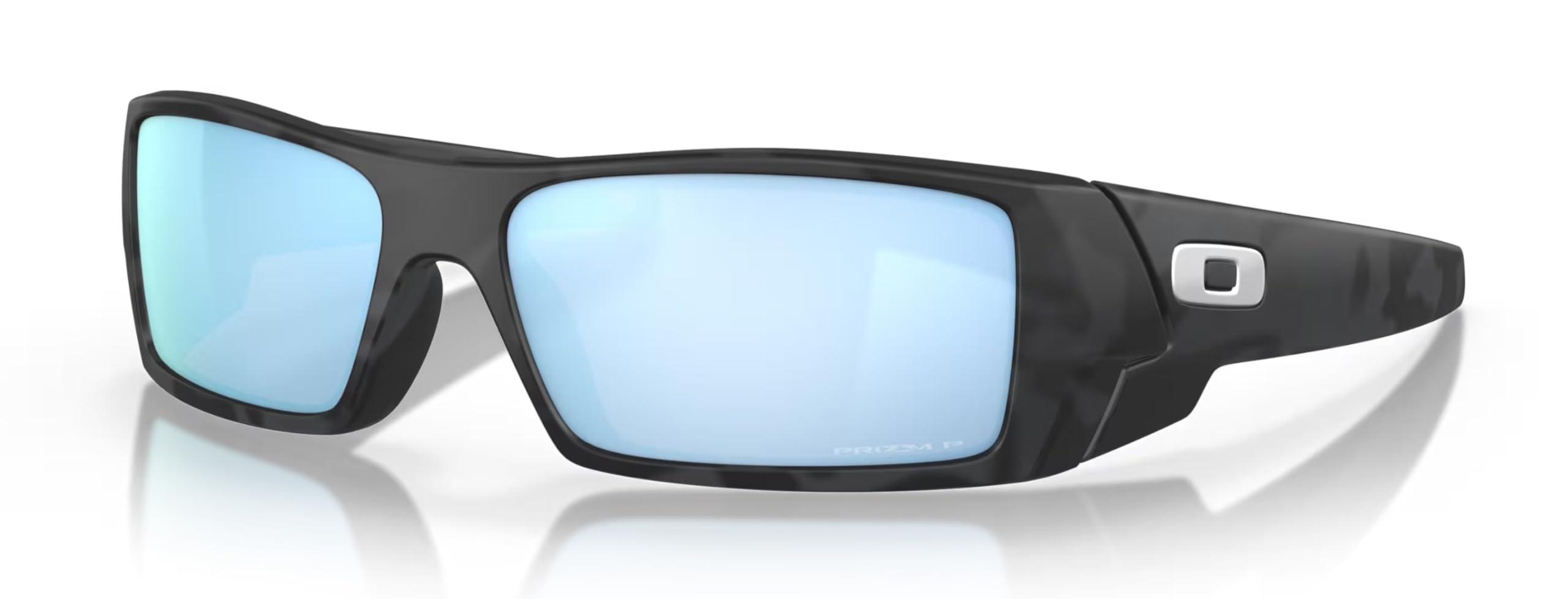 Oakley Gascan - Gafas de sol de camuflaje negro mate con lentes polarizadas Prizm Deep Water de 60 mm, Negro -, Talla única
