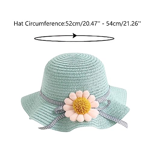 Children's Girls 𝐒traw Hat Summer Bow Sun Hat Hat Braided Hat Beach Hat Sun Hat Girls Flower Cute Hats4