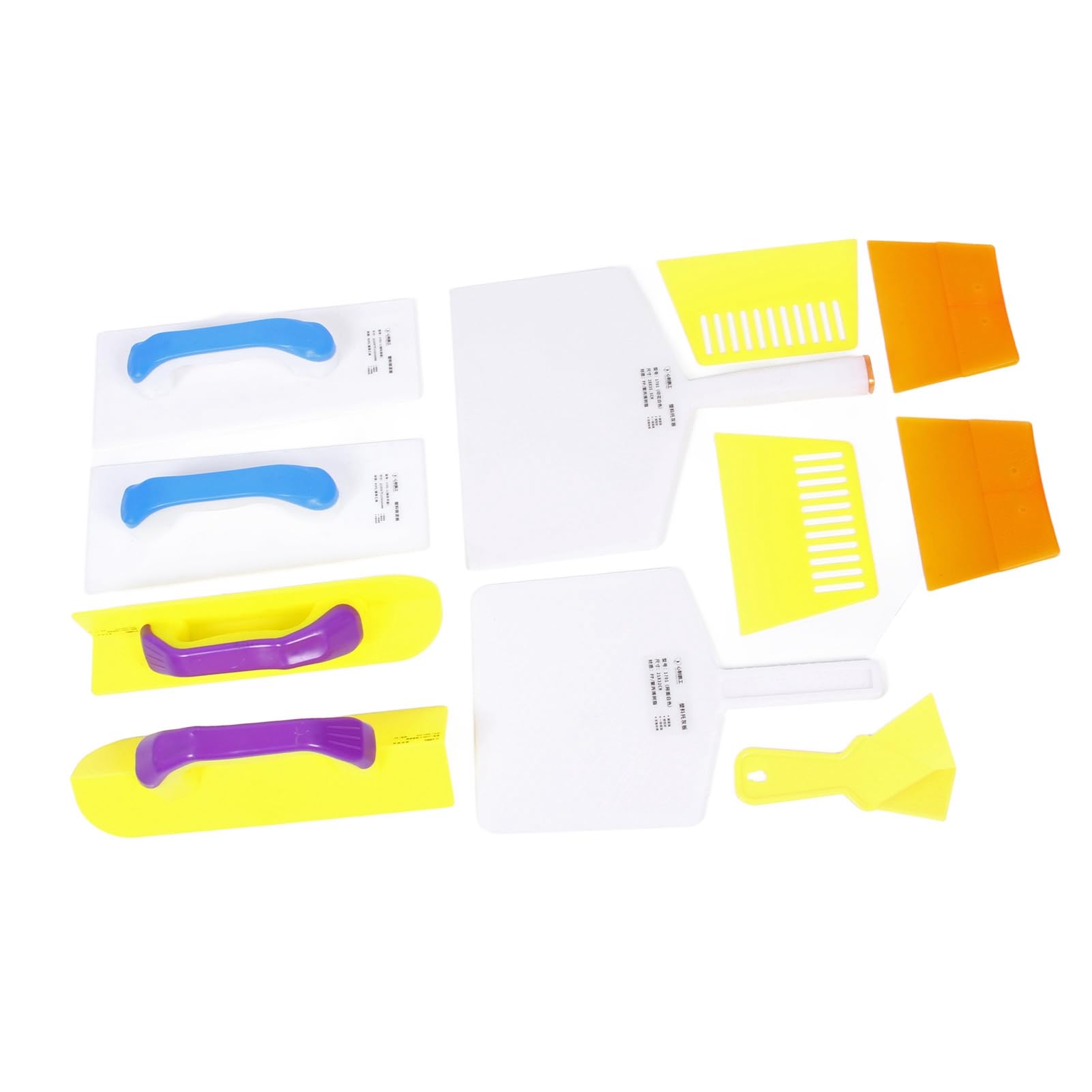 Juego de paletas para paneles de yeso, 11 piezas, plástico, flexible, interior, exterior, paleta para esquinas, masilla, espátula, raspador, kit de herramientas para repara