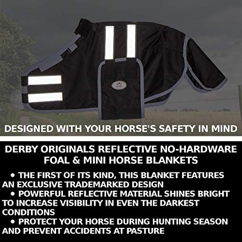 Derby Originals 600D Ripstop Waterproof Reflective Safety Winter Foal and Mini Horse Turnout Blanket 150g Medium Weight - Image 6
