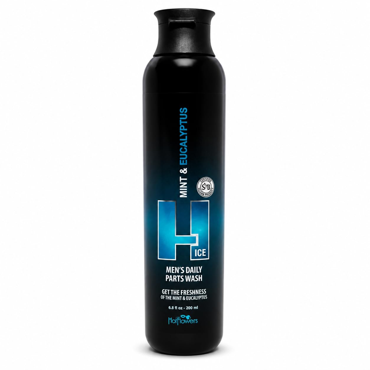 HOT FLOWERS Mint and Eucalyptus Men’s Daily Intimate Wash for Essentials Body Health, 4.4 oz. each (1)
