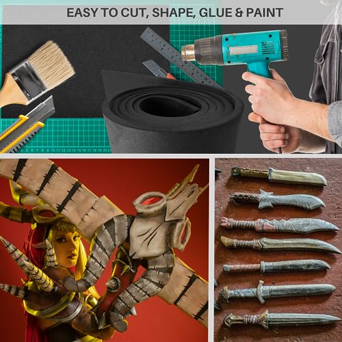 image for Moldable Cosplay Foam Clay EVA Foam Roll and Contact Cement Adhesive -