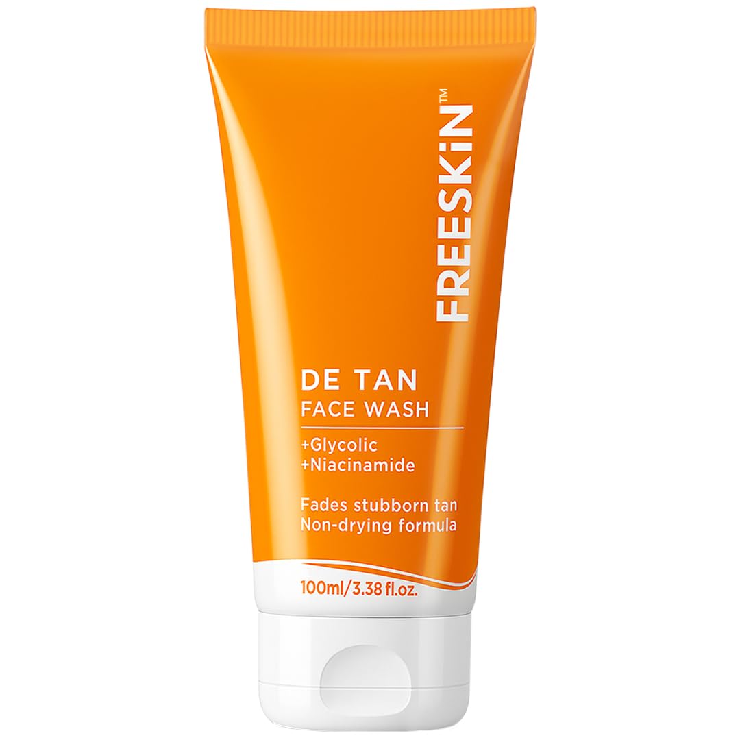 Freeskin De Tan Face Wash with Glycolic & Niacinamide | Tan Removal |