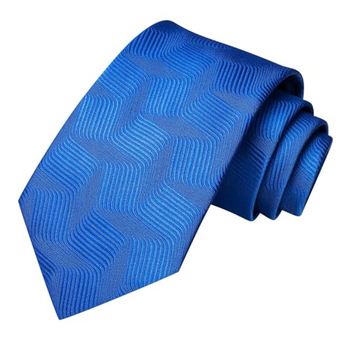 Image of Dubulle Mens Paisley Striped Tie Woven Necktie for Men and Handkerchief Cufflinks Set Wedding Formal Business