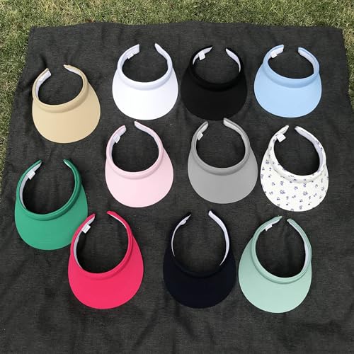 Image of 3 Pack Sports Sun Visor Hat Women Men Adjustable Clip On Visors Outdoor Golf Beach Cap