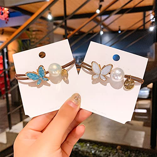 Whitebridge 5Pcs Pearl Butterfly Hair Ties For Women Girls #TOP2