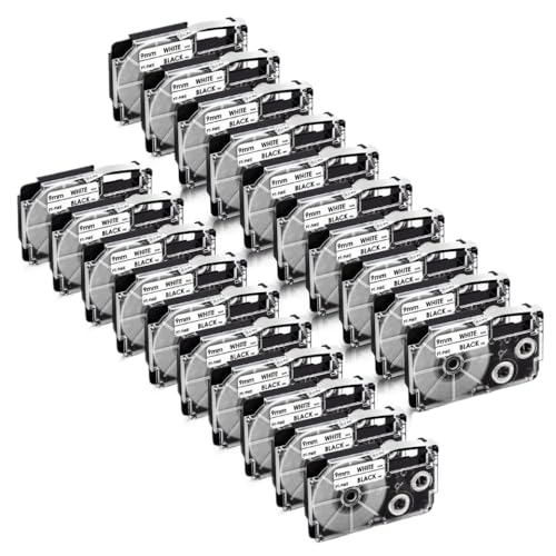 30 �p�b�N XR-9WE ���x�� XR-9WE XR-6WE XR-9X XR-9BU XR-9YW 6 9mm ���x���e�[�v KL-60 KL-100 KL-120 �v�����^�[�ƌ݊�������(Black on White)